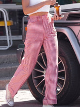 Rote karierte Freizeithose